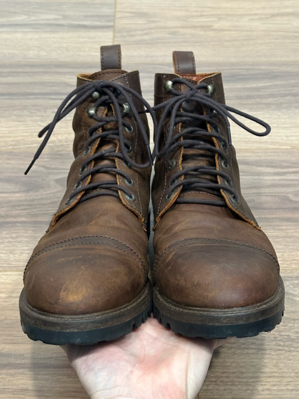 Portland Leather Goods Patina Breaker Boots in Canyon Brown Size Mens 12 - Picture 6 of 11